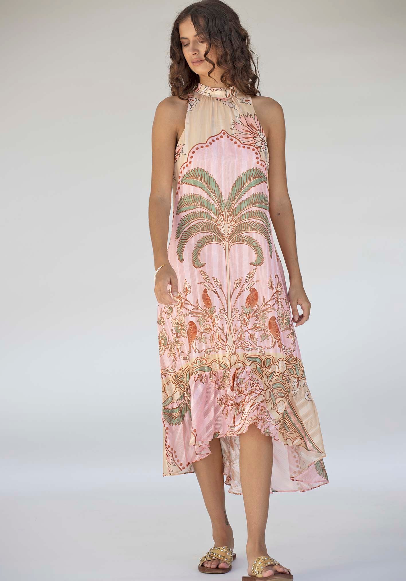 Botanica Tropical Sleeveless Midi Dress