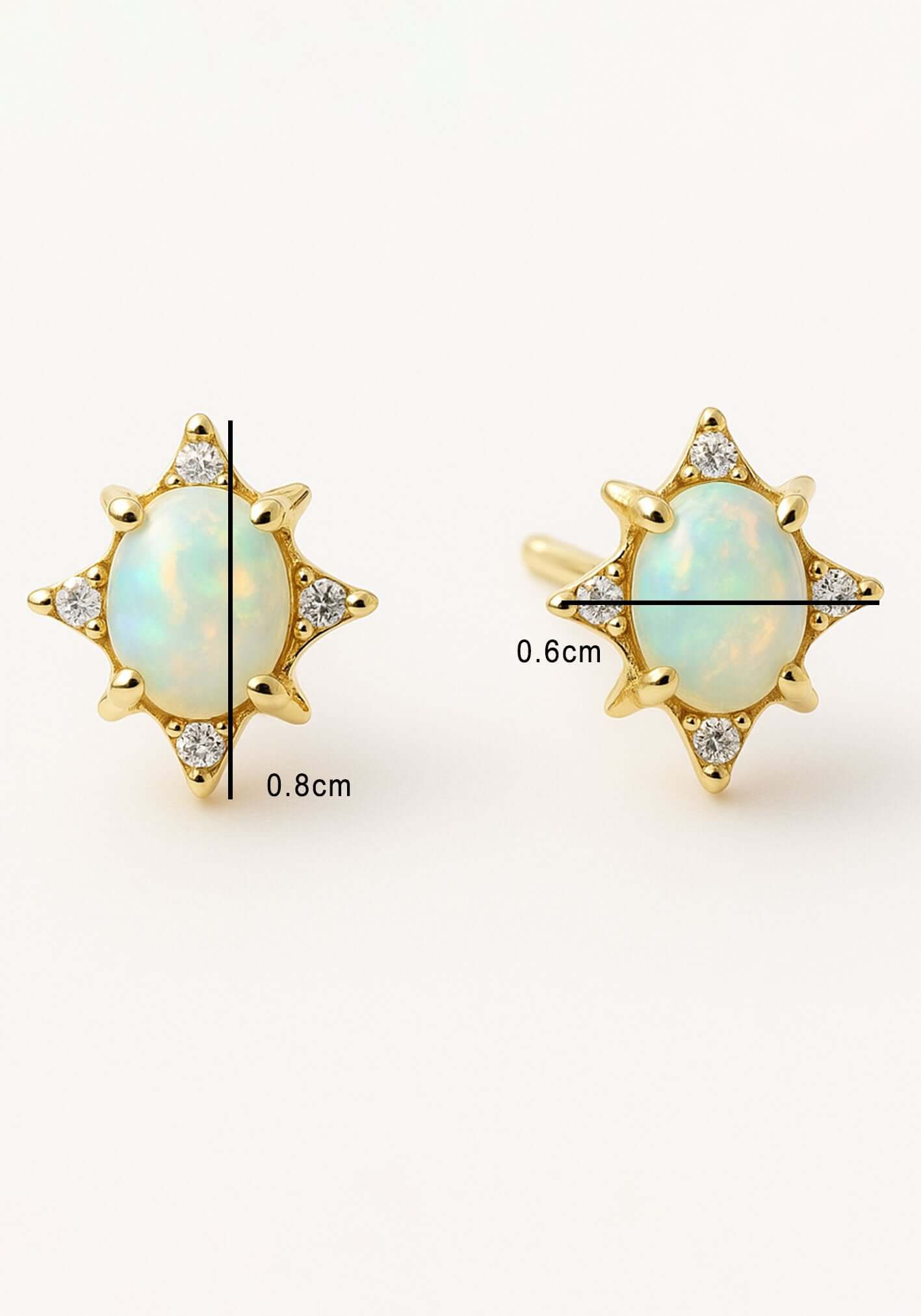 Celeste Opal Stud Earrings