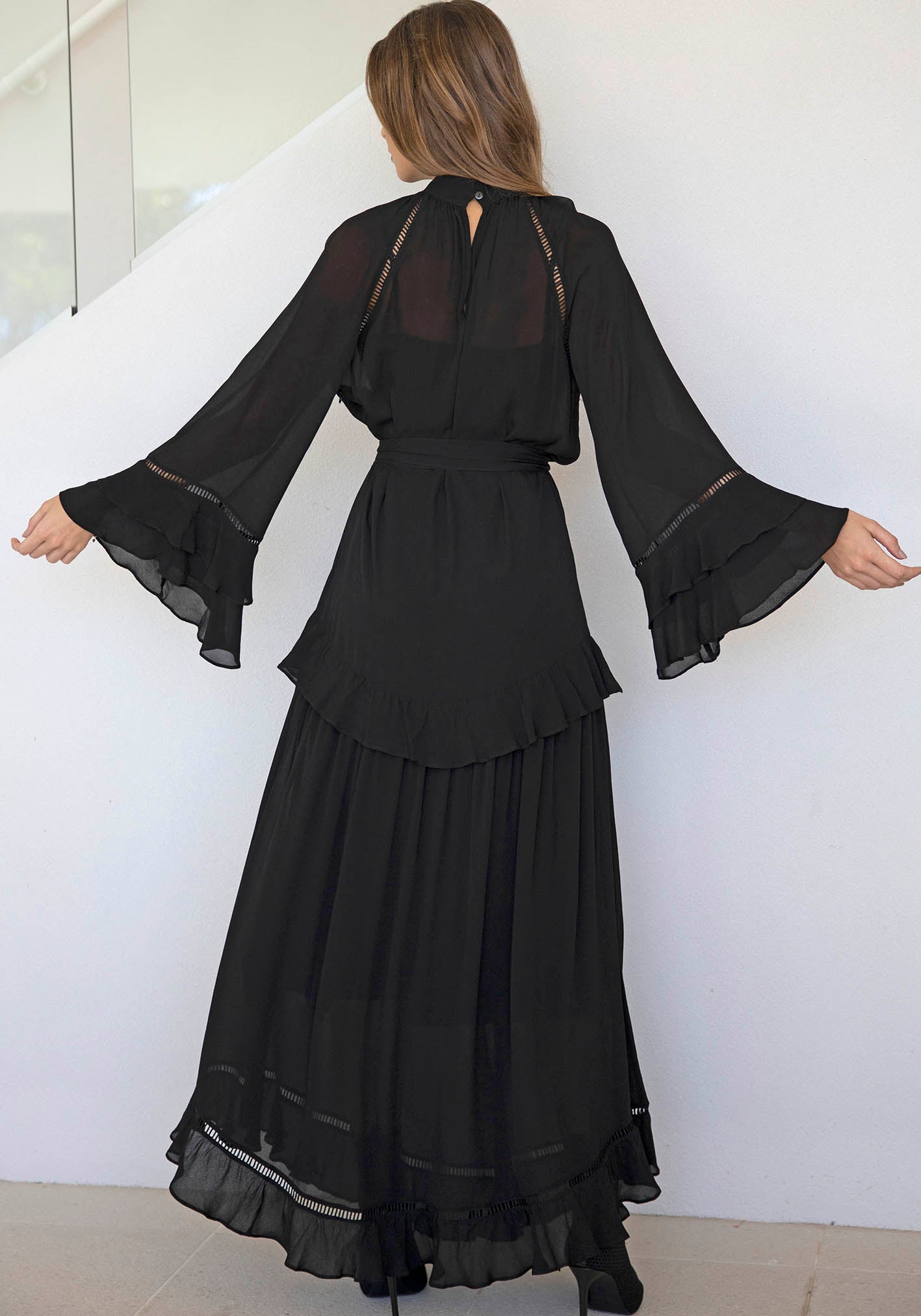 The Epiphany Sheer Black Maxi Gown