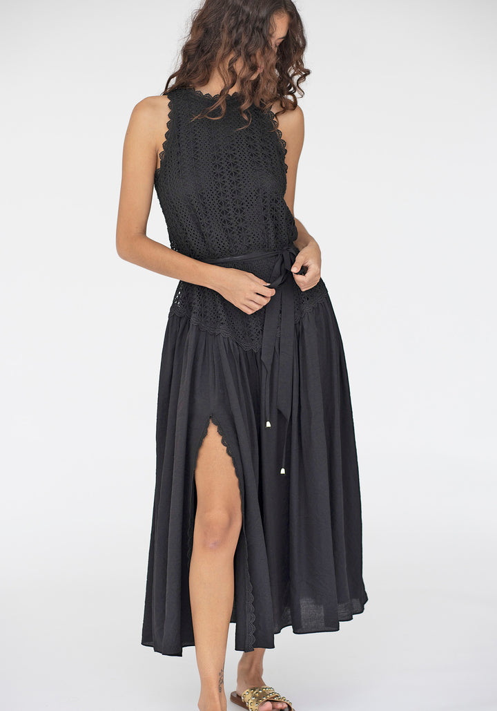 Augustine Lace Bodice Black Maxi Dress Maxi Dress Australia THREE OF SOMETHING