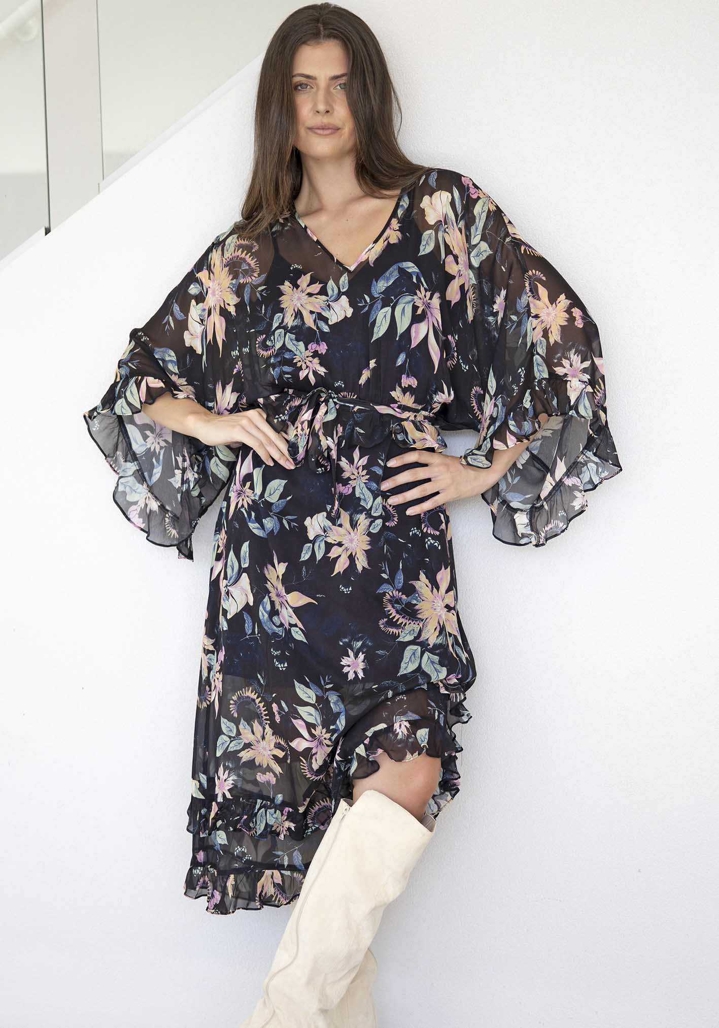 Belle Fleur Resort Kaftan Maxi Dress
