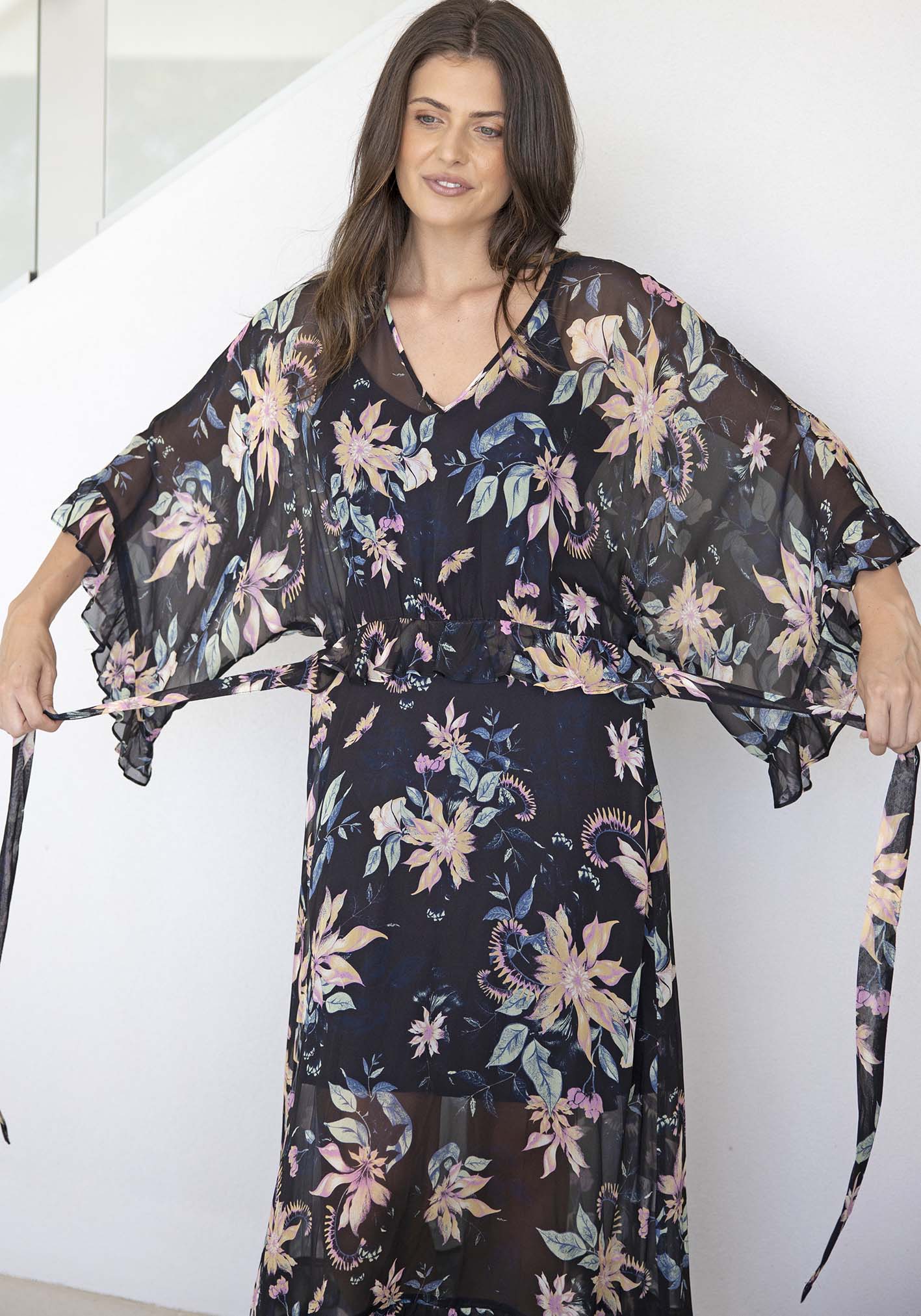 Belle Fleur Resort Kaftan Maxi Dress