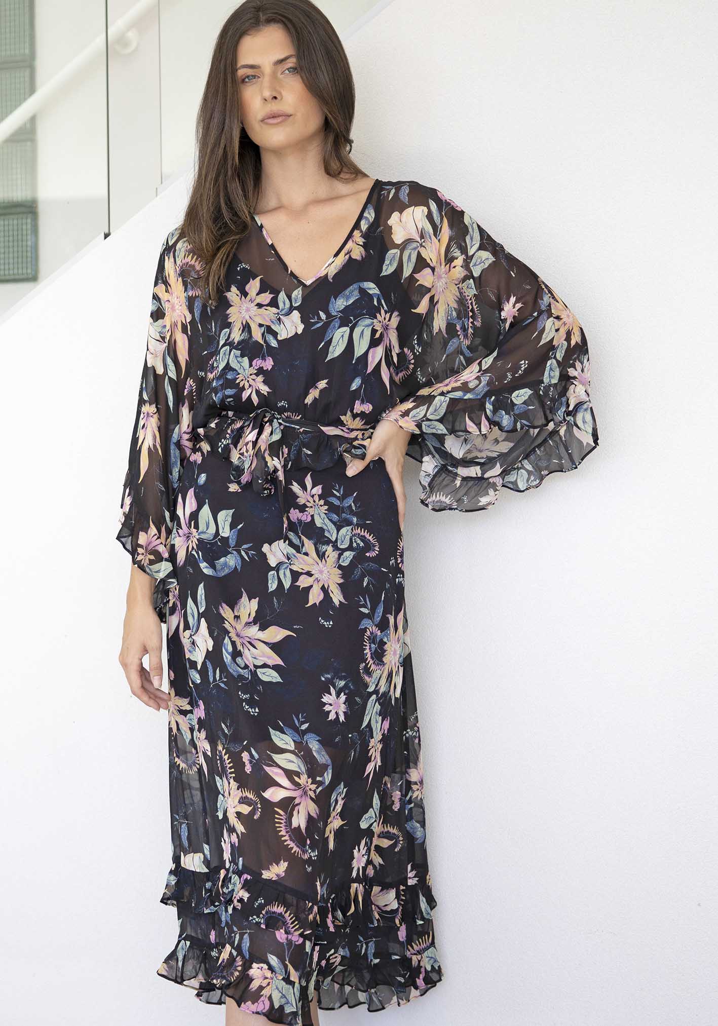 Belle Fleur Resort Kaftan Maxi Dress