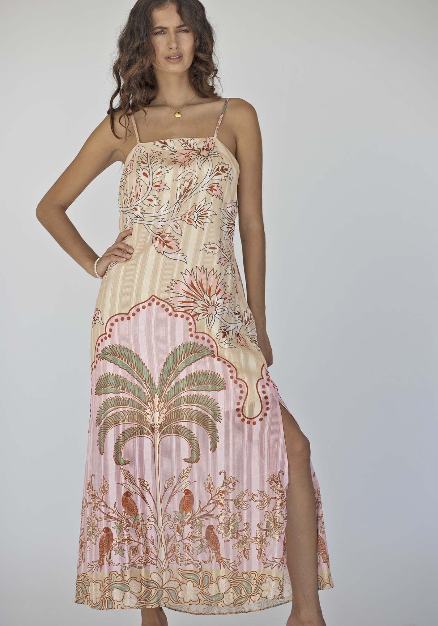 Botanica Tropical Maxi Slip Dress