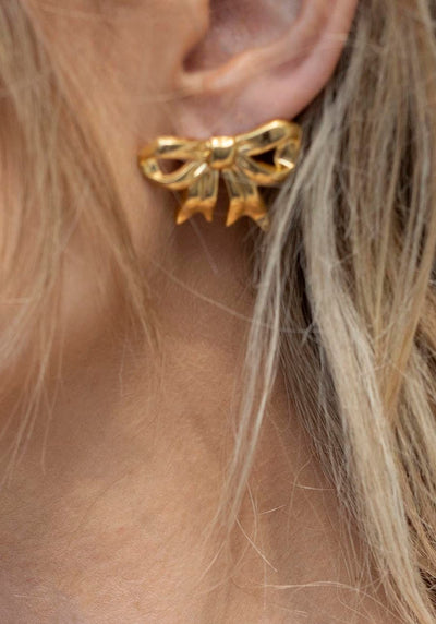 California Bow Gold Earrings