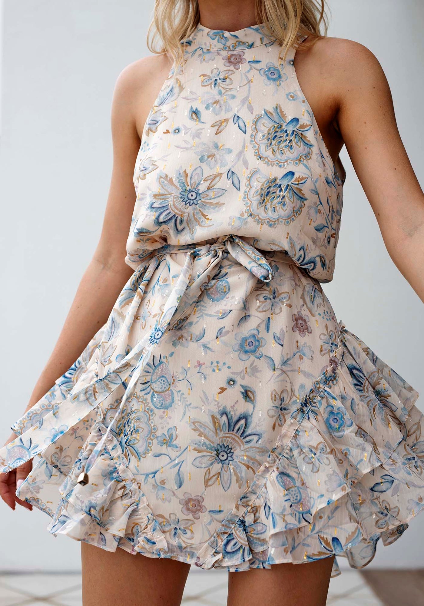 Emotions Floral Sleeveless Mini Dress
