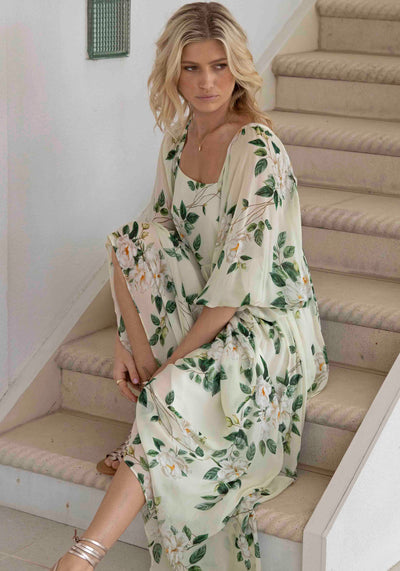 Eternal Floral Sleeve Maxi Dress