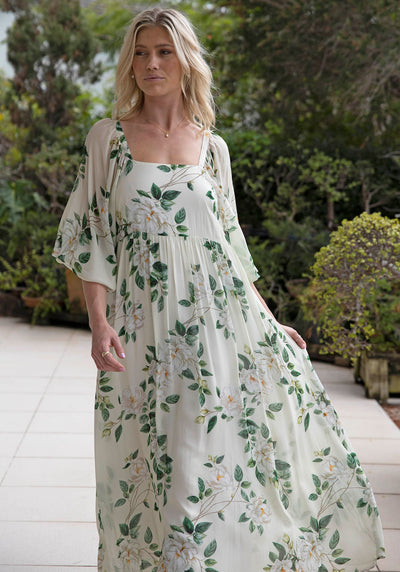 Eternal Floral Sleeve Maxi Dress