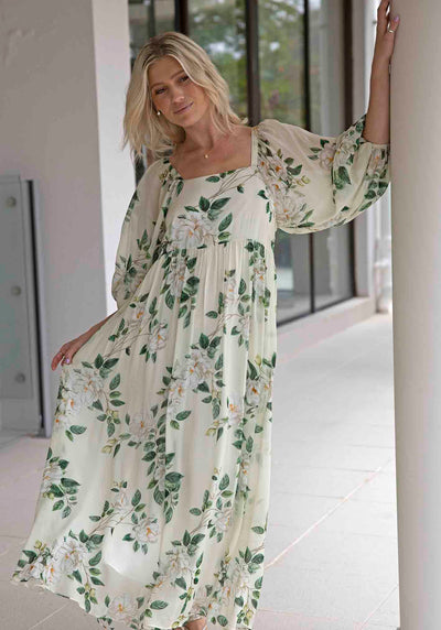 Eternal Floral Sleeve Maxi Dress