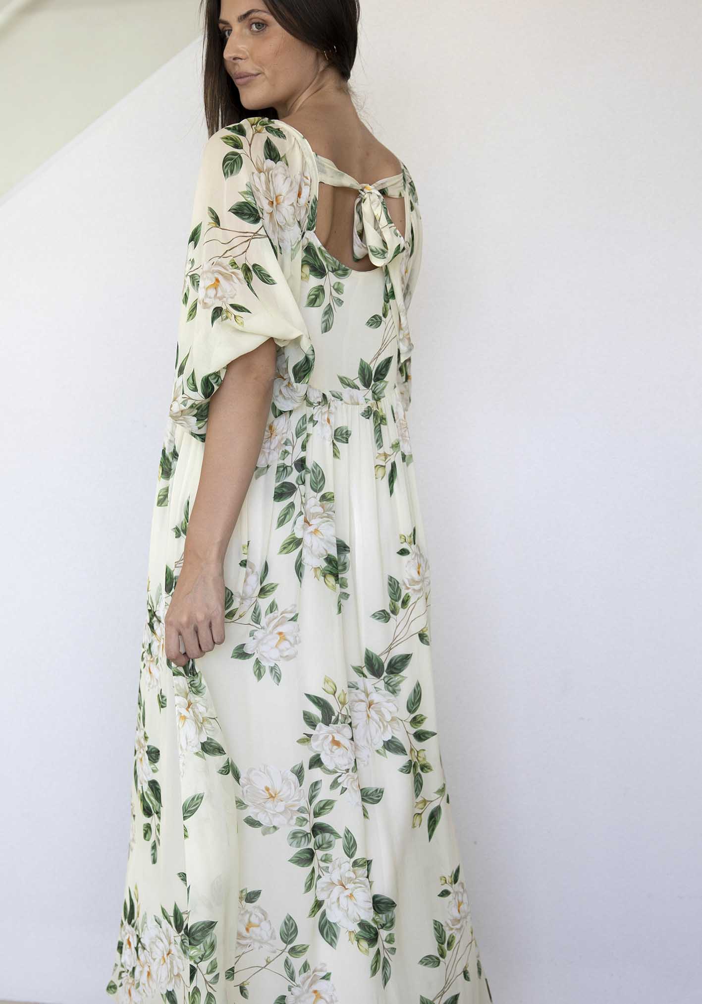 Eternal Floral Sleeve Maxi Dress
