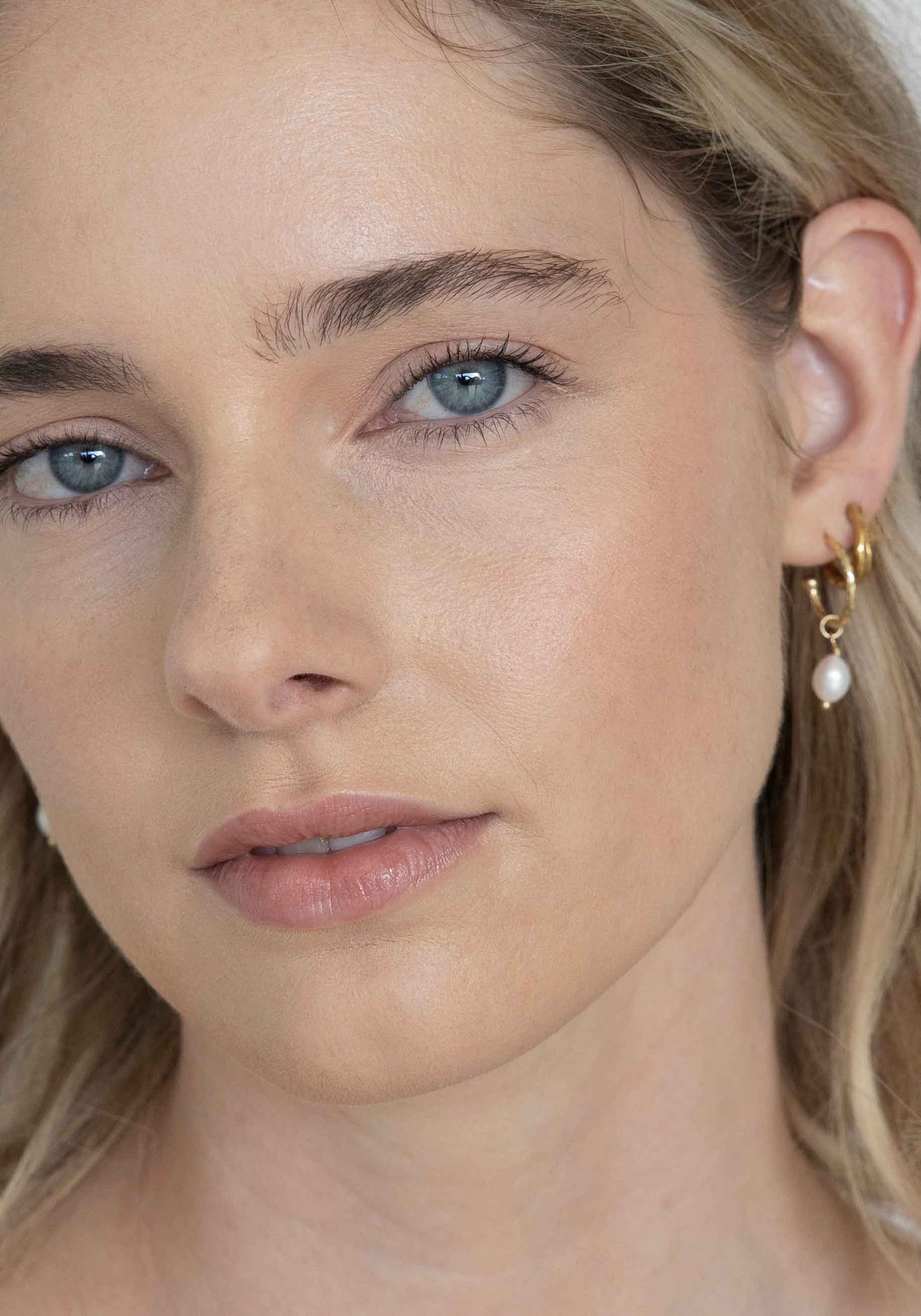Everywhere Gold Hoop and Pearl Drop Set
