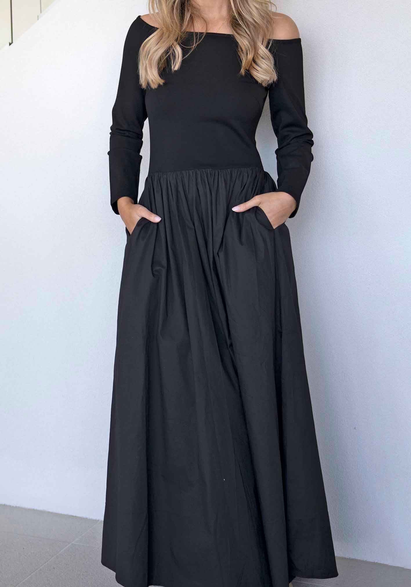 Fifth Avenue Black Maxi Dress