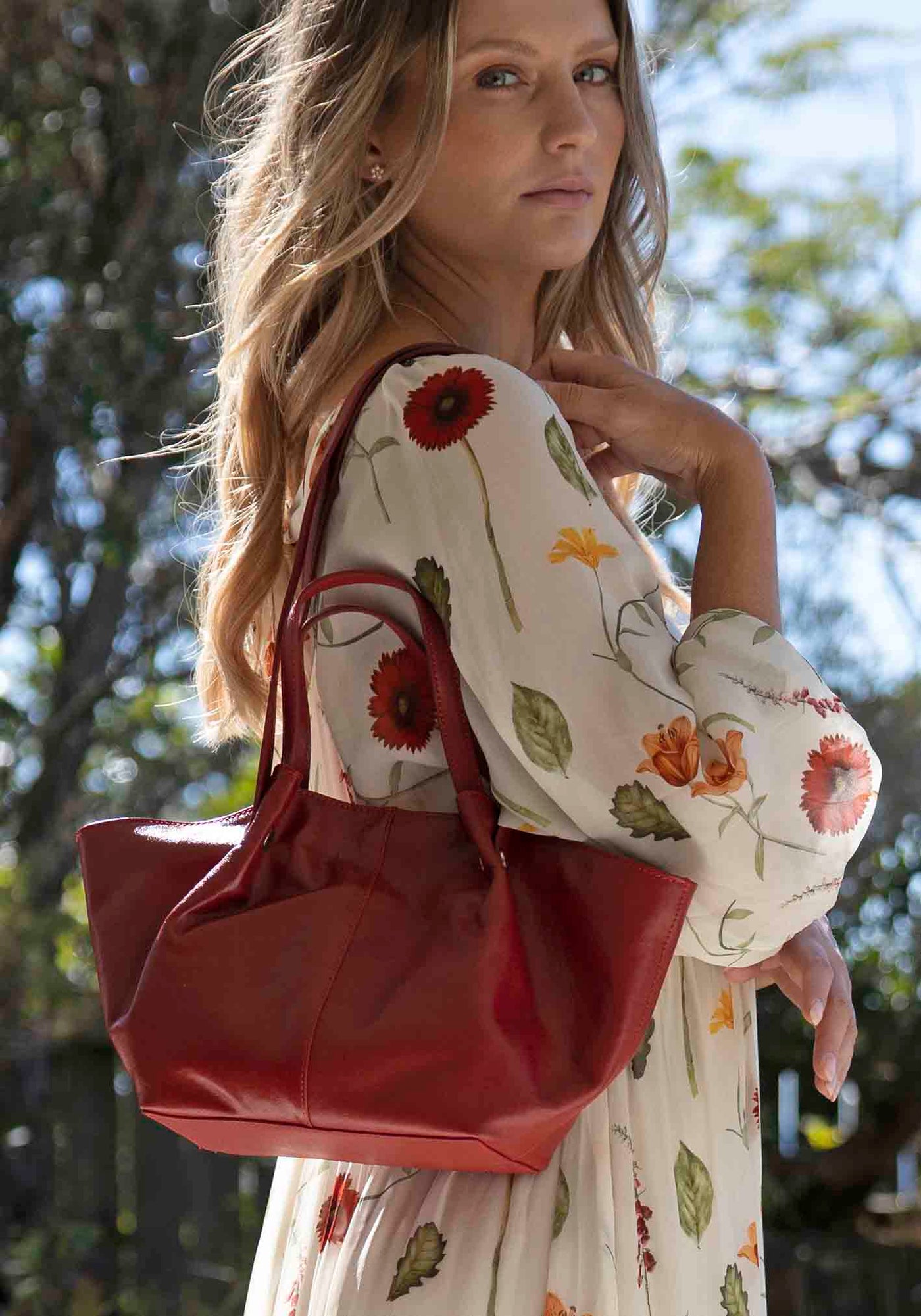 Florence Red Leather Bag