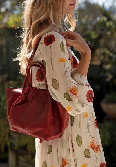 Florence Red Leather Bag