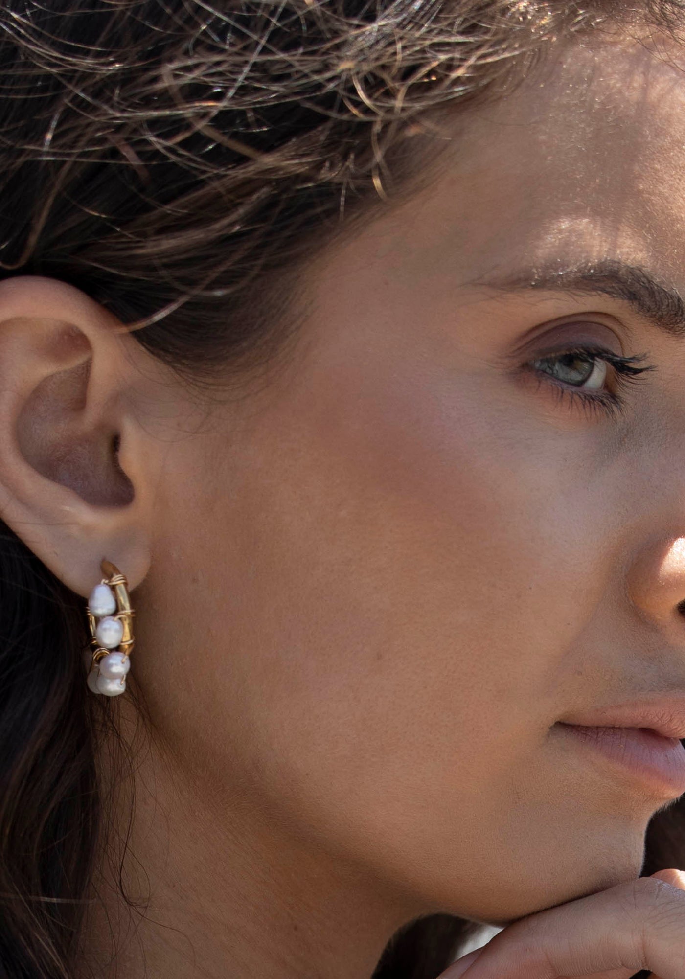 Fresh Water Pearl Hoops