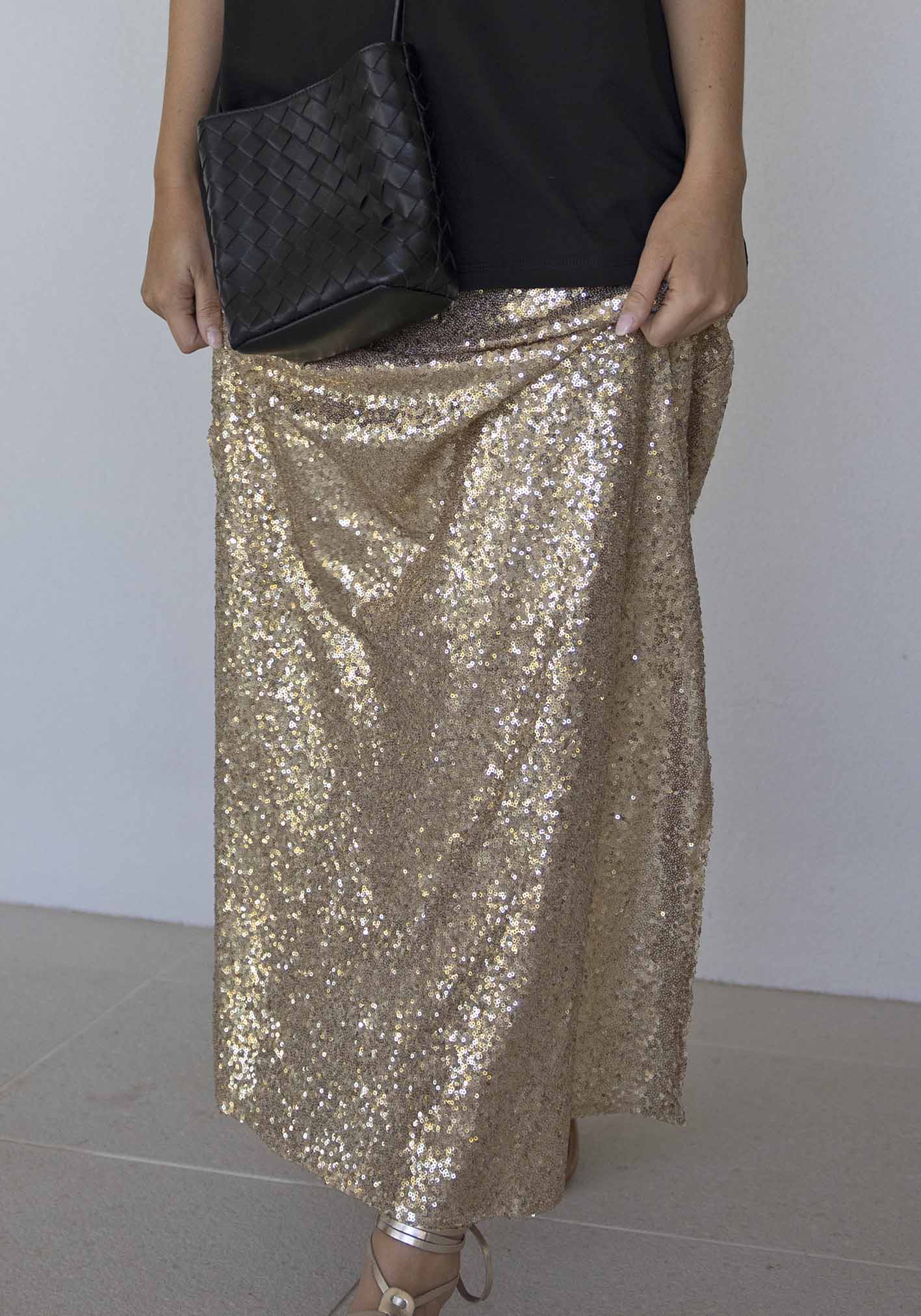 Golden Empire Sequin Maxi Skirt