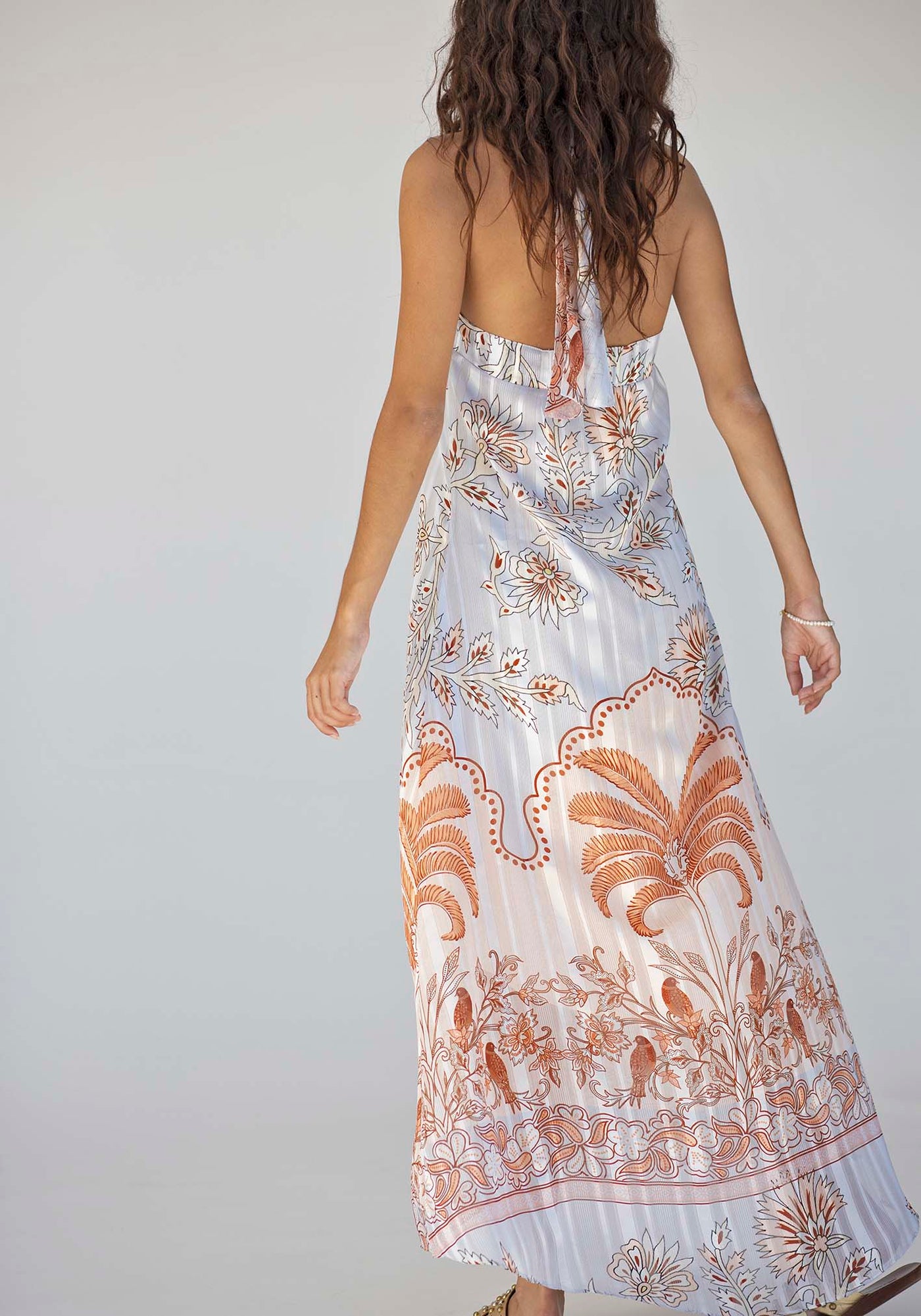 Ipanema Tropical Halter Floral Maxi Dress | Floral Dress Australia