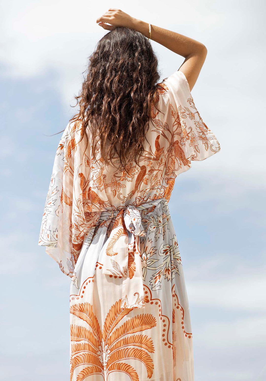Tropical floral maxi dress hotsell
