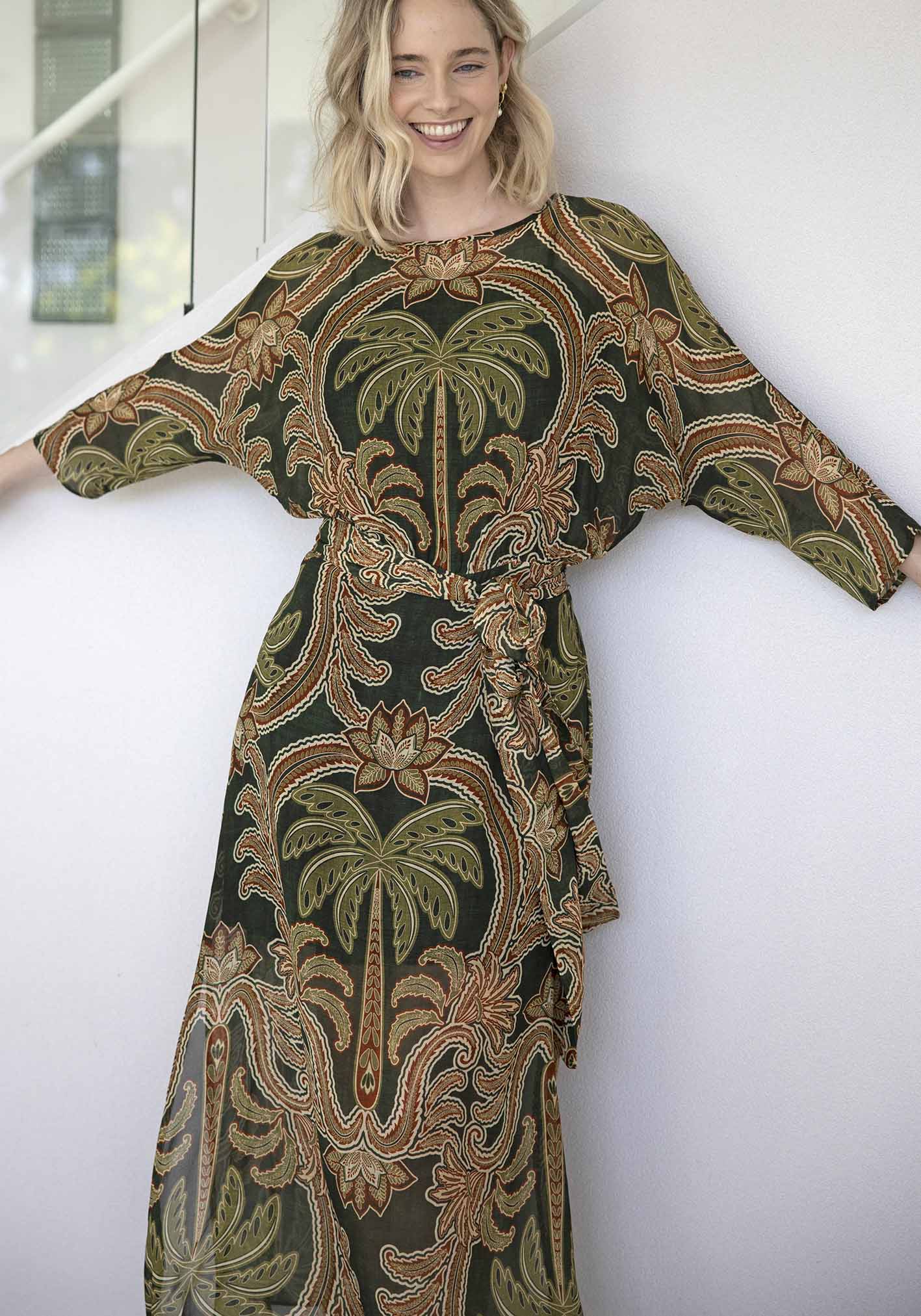 Isla Palm Resort Kaftan Dress