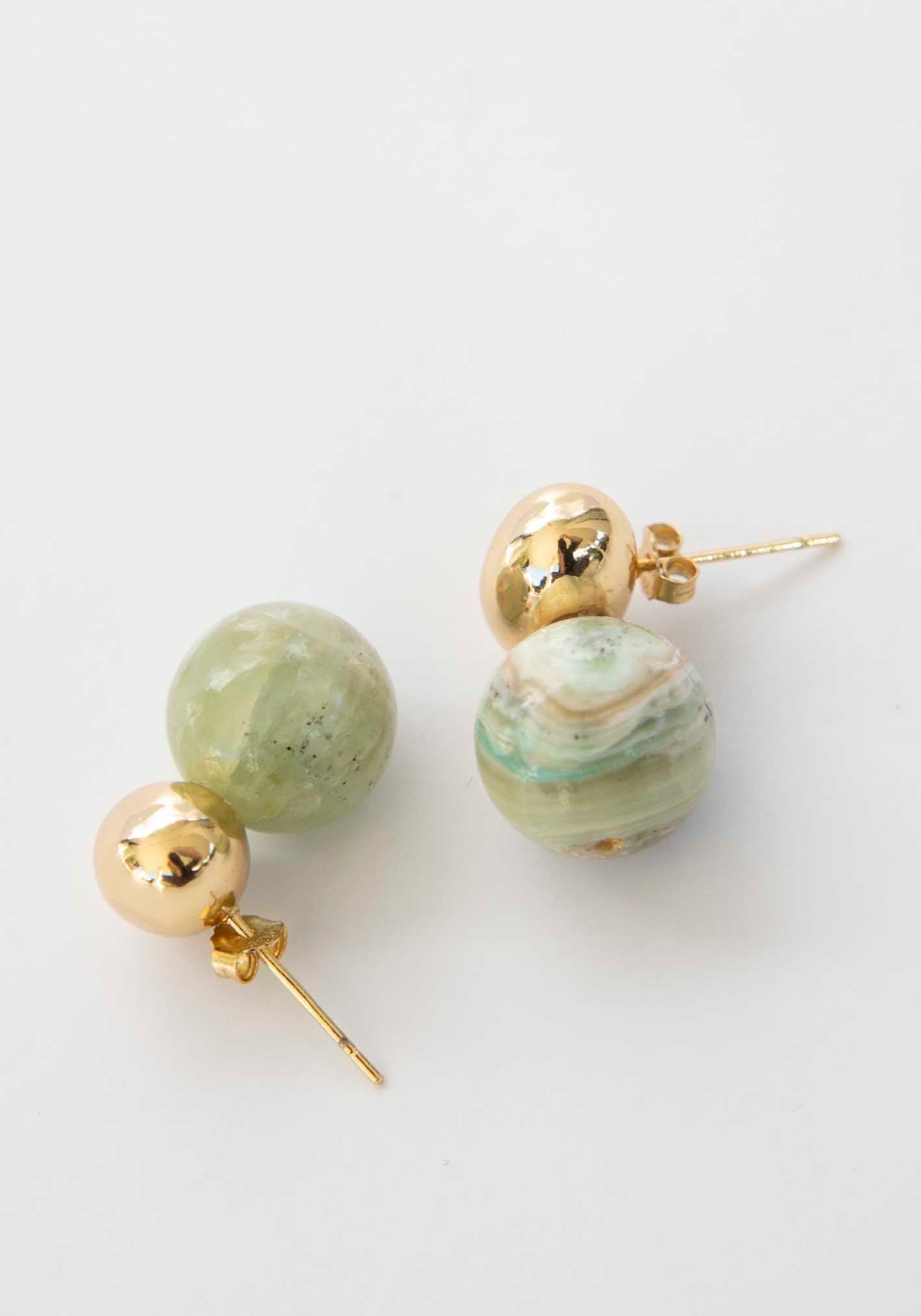 Jade Moon Dome Earrings