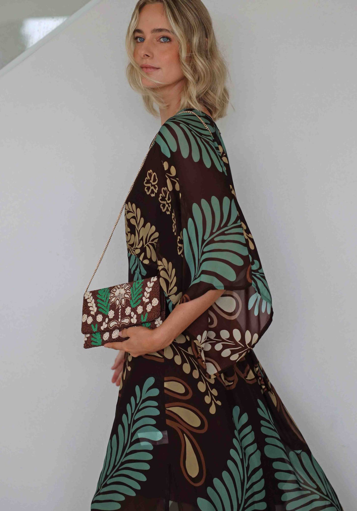 La Dolce Hand Beaded Clutch Bag