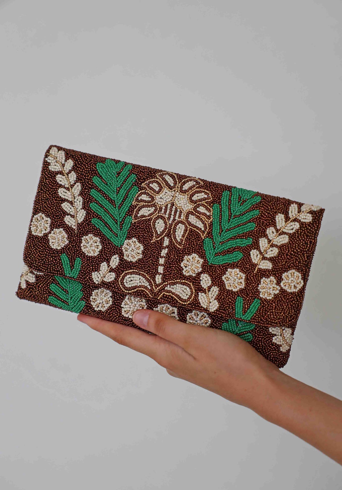 La Dolce Hand Beaded Clutch Bag