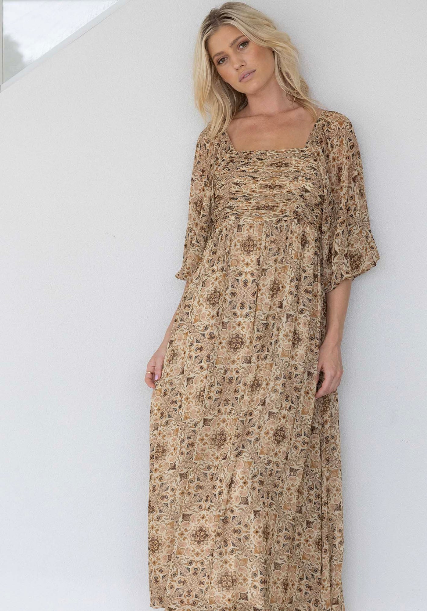 Liberte Paisley Sleeve Maxi Dress