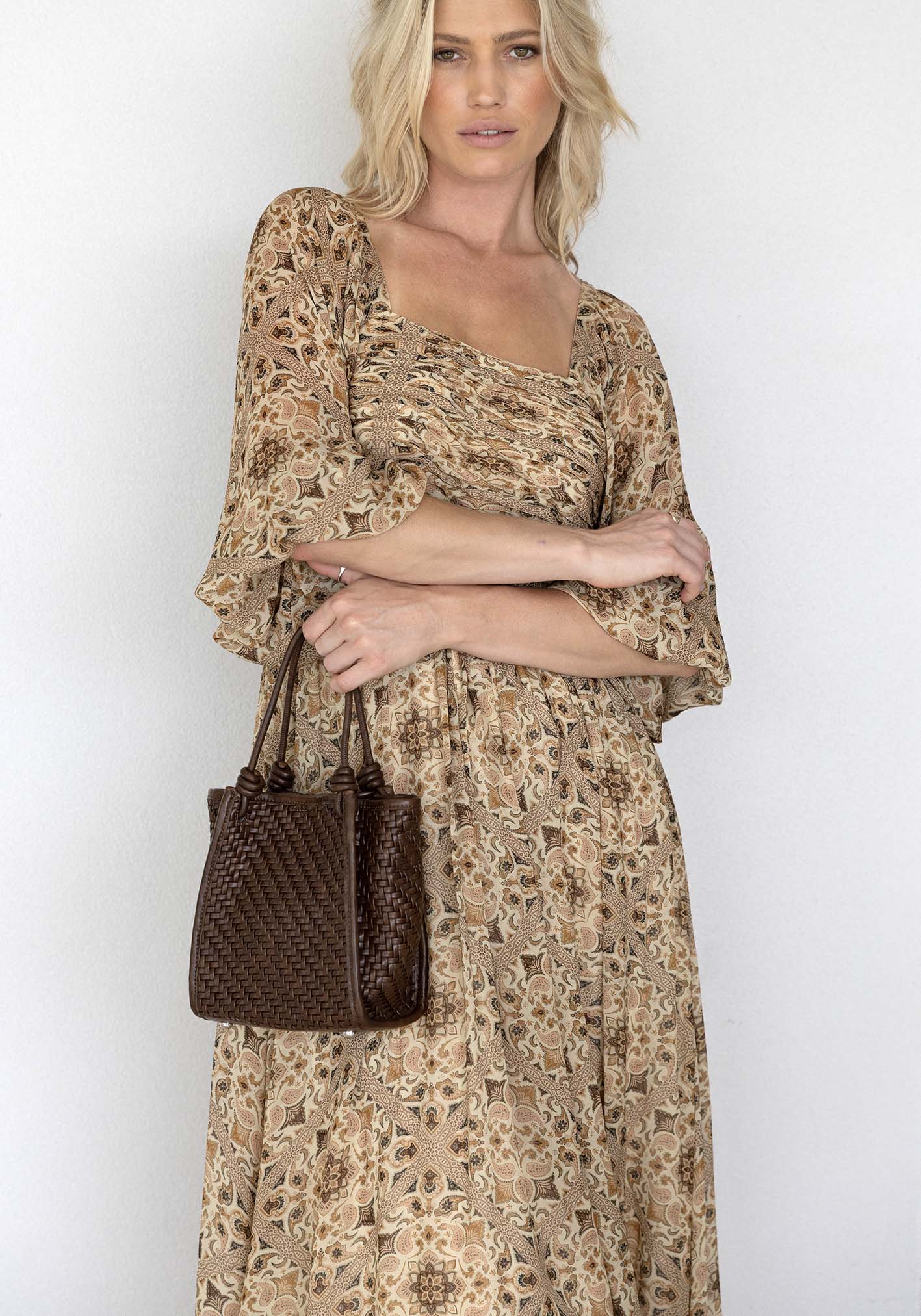 Liberte Paisley Sleeve Maxi Dress
