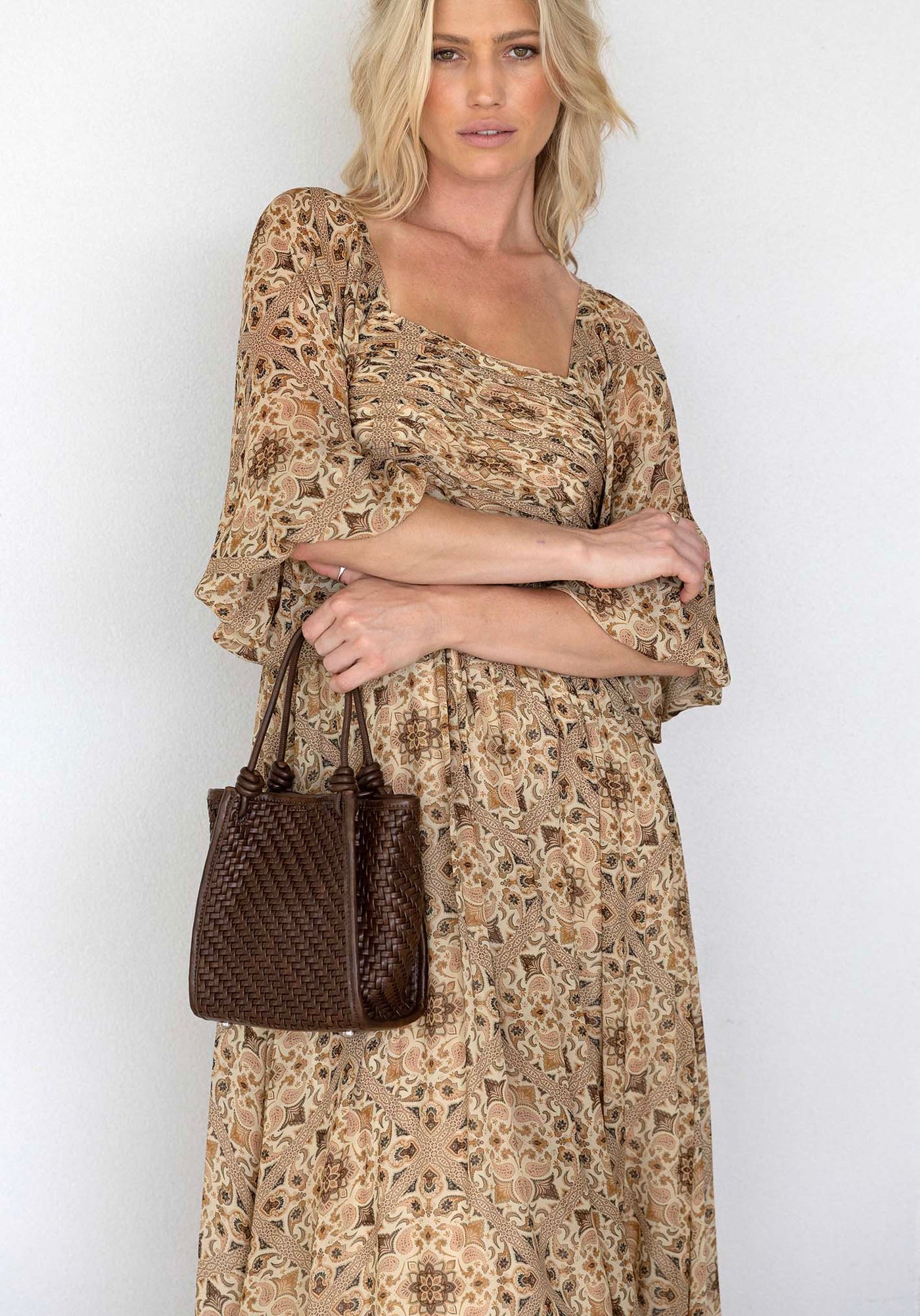 Liberte Paisley Sleeve Maxi Dress