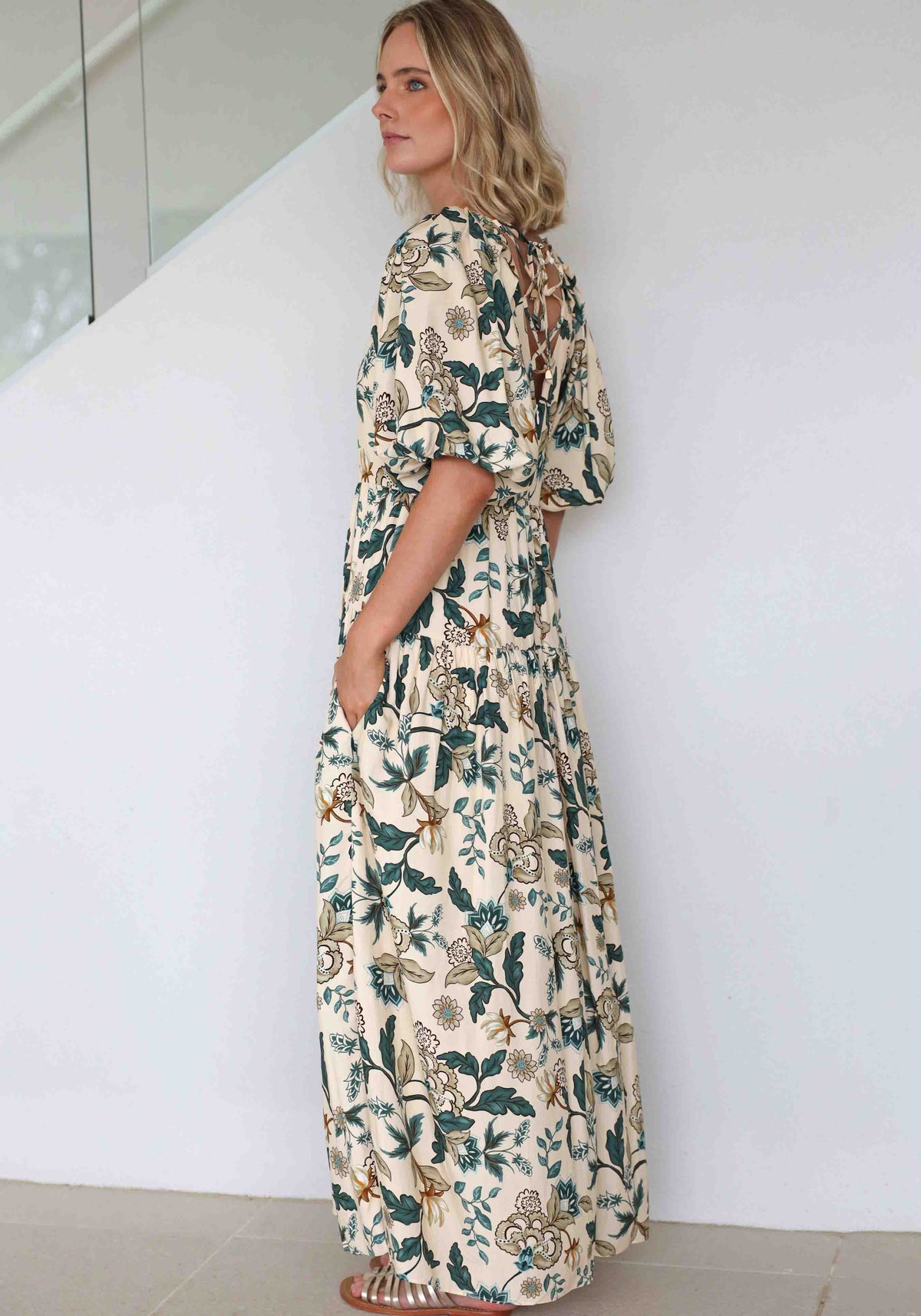 Love Story Floral Tie Back Maxi Dress