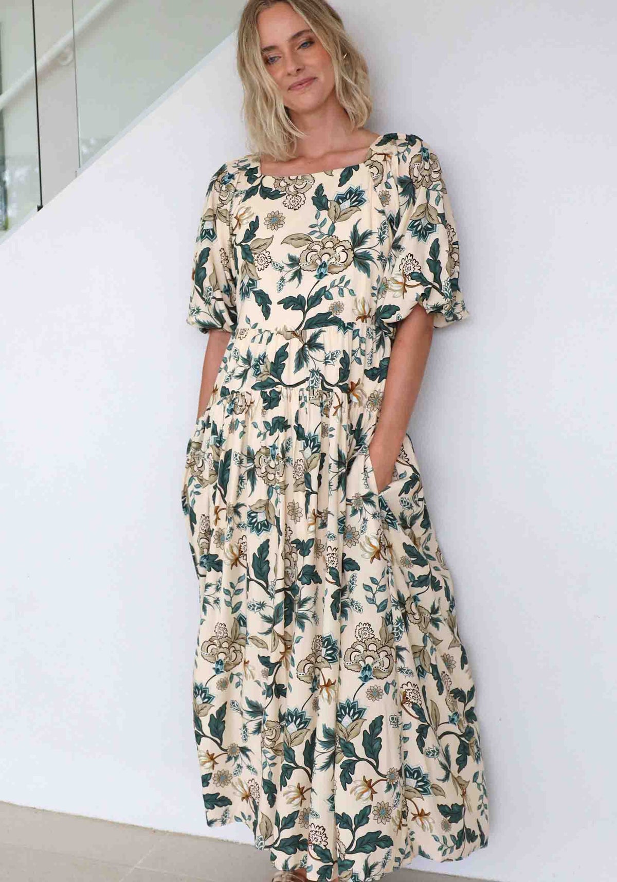 Love Story Floral Tie Back Maxi Dress