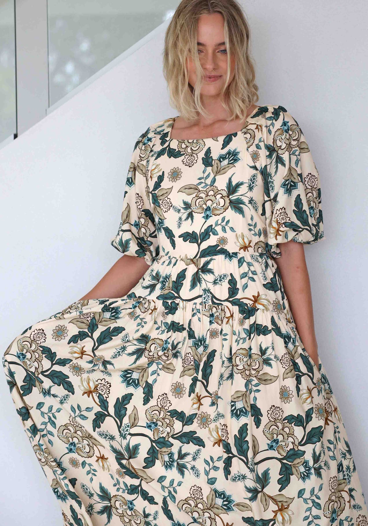Love Story Floral Tie Back Maxi Dress