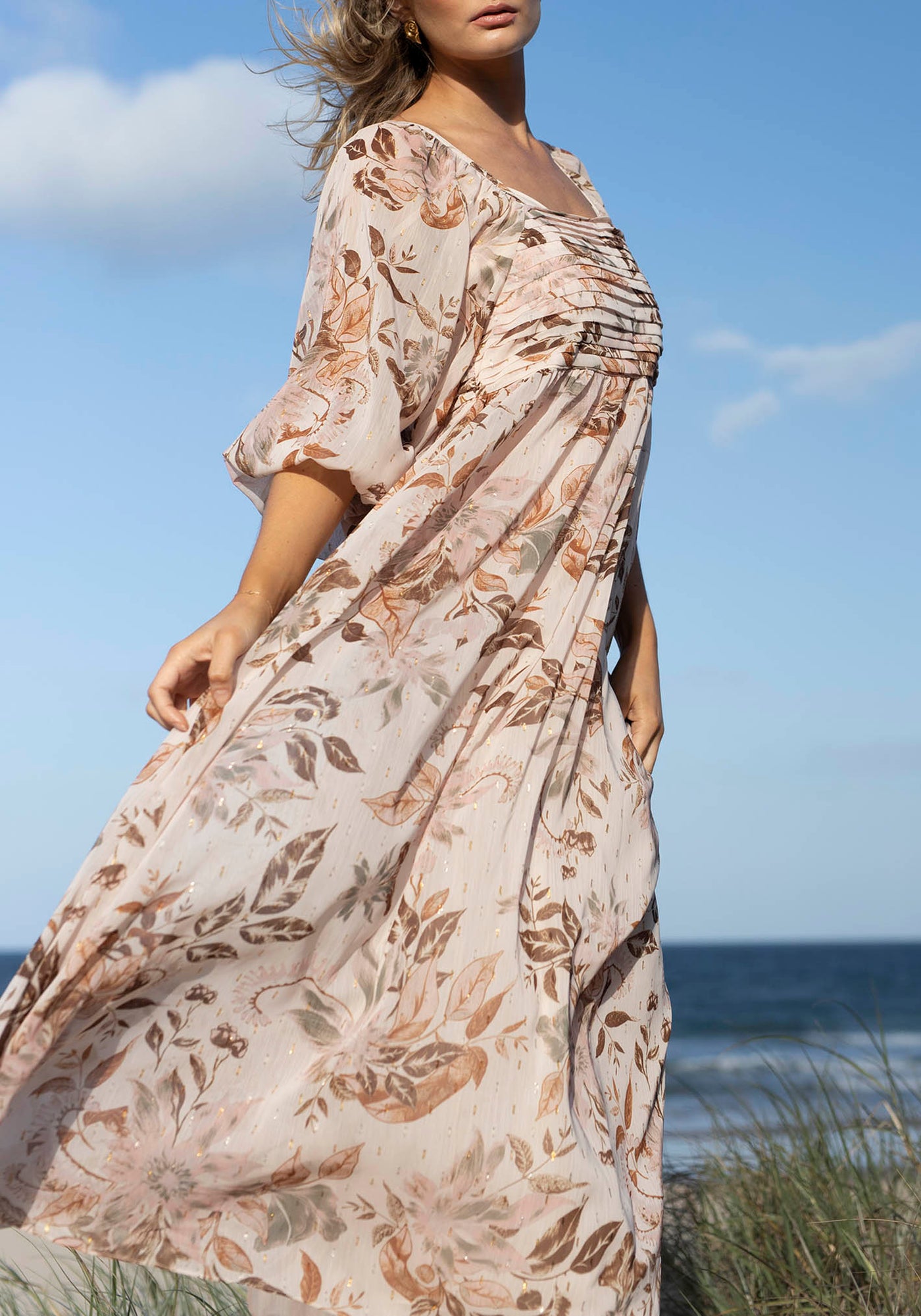 Mahalo Sleeve Maxi Dress