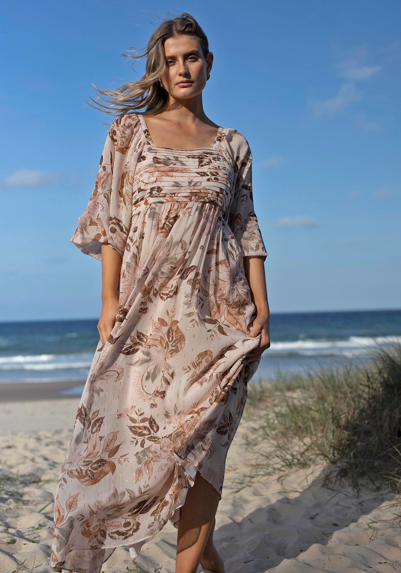 Mahalo Sleeve Maxi Dress