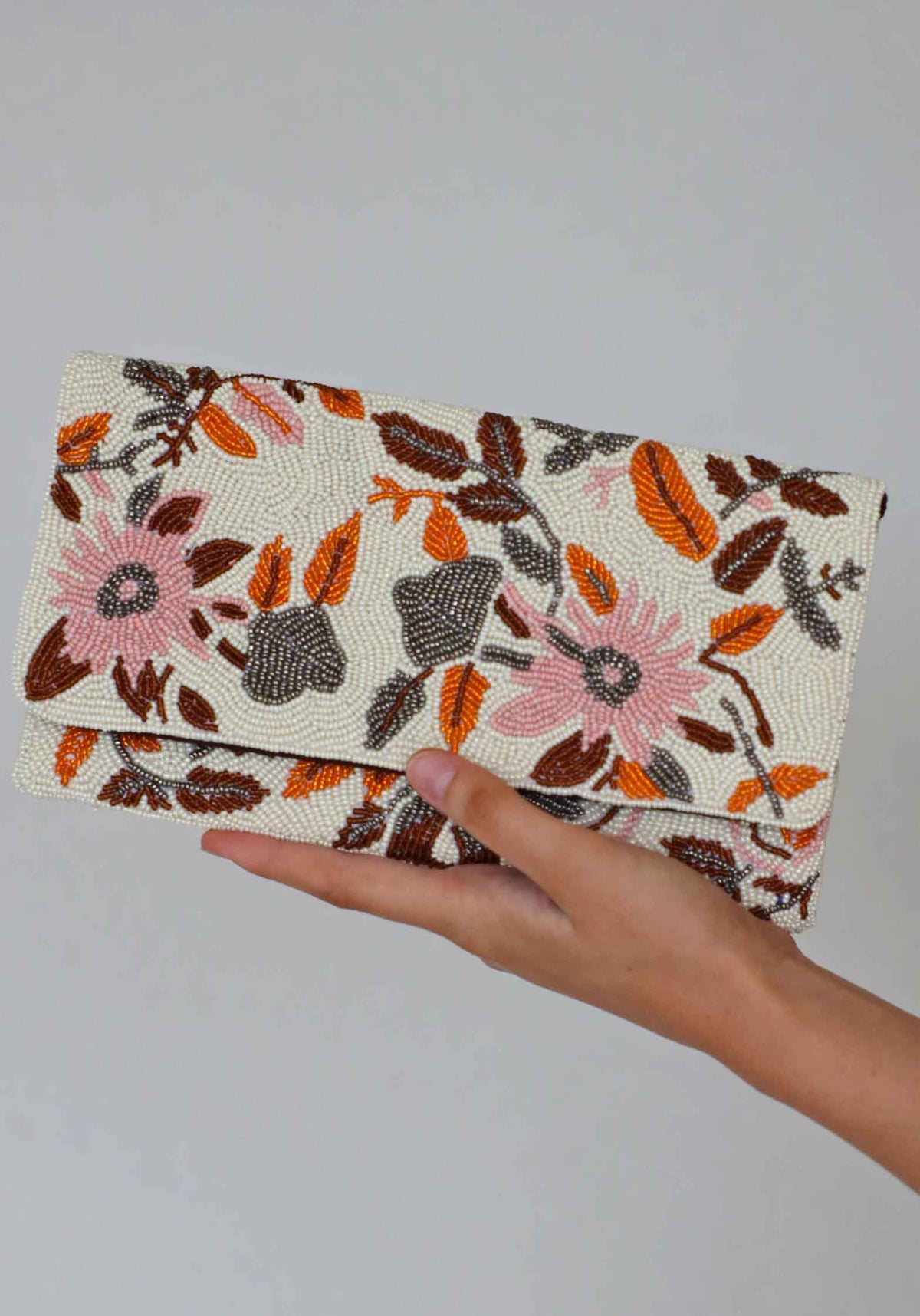 Mahalo Hand Beaded Clutch Bag
