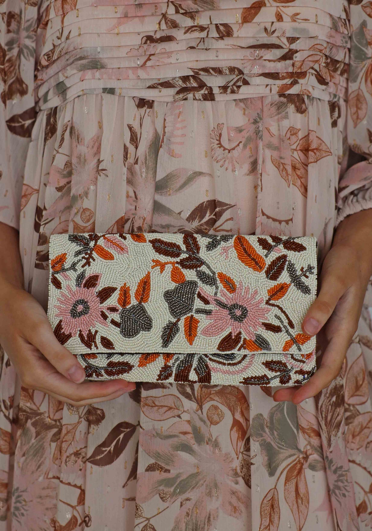 Mahalo Hand Beaded Clutch Bag