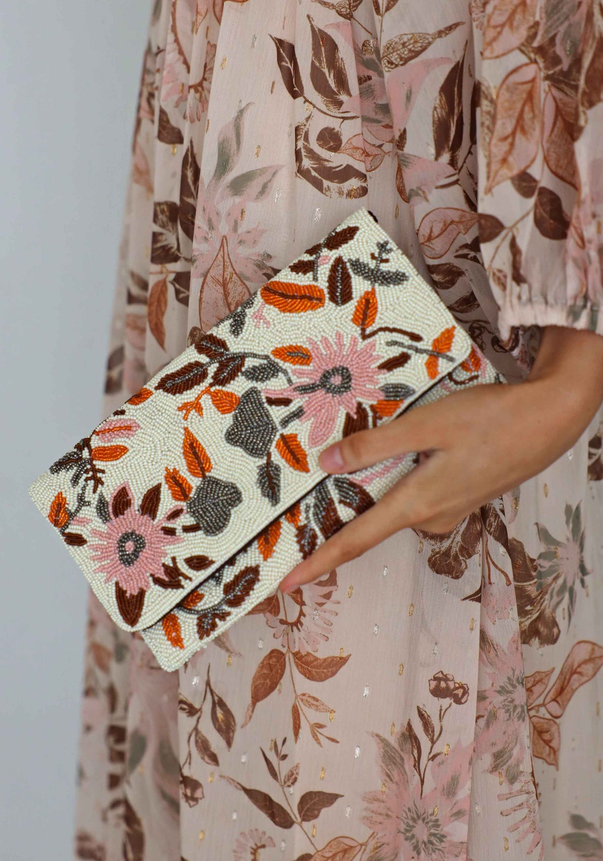 Mahalo Hand Beaded Clutch Bag