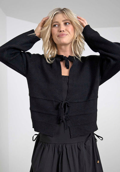 Matchmaker Black Bow Cardigan