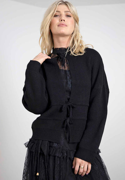 Matchmaker Black Bow Cardigan