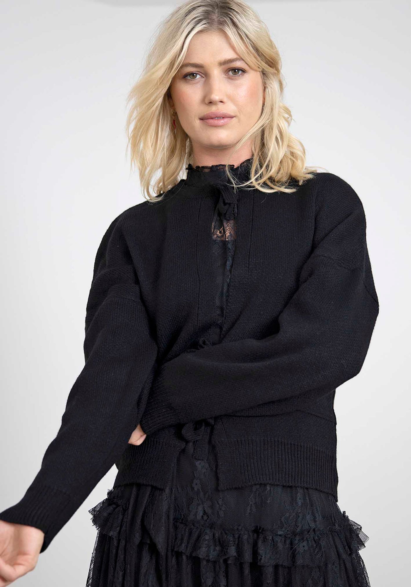 Matchmaker Black Bow Cardigan