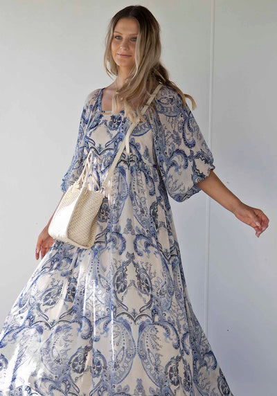 Milan White Woven Leather Bag