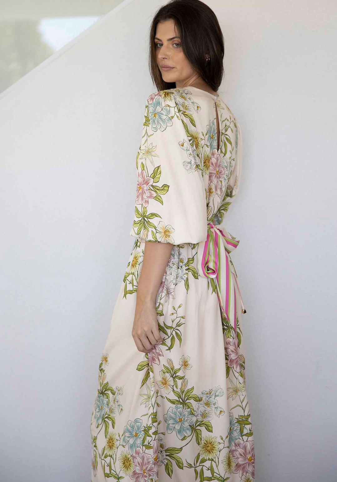 Momento Cream Floral Maxi Dress | Floral Maxi Dresses AUstralia  THREE OF  SOMETHING