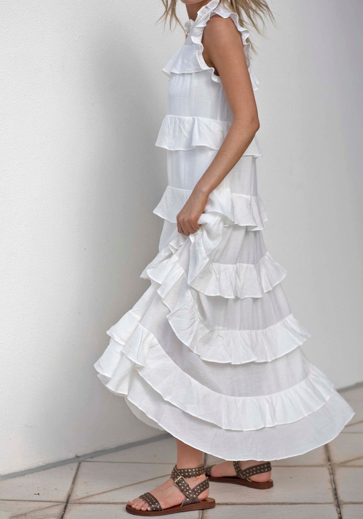 Monte Carlo Moments Maxi Dress | White Maxi Dress – THREE OF SOMETHING
