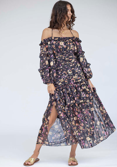 Night Chintz Billow Sleeve Floral Maxi Dress | Maxi Dress Australia