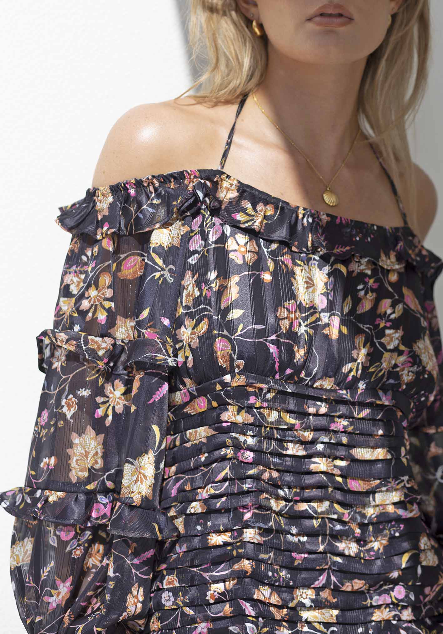 Night Chintz Billow Sleeve Floral Maxi Dress | Maxi Dress Australia