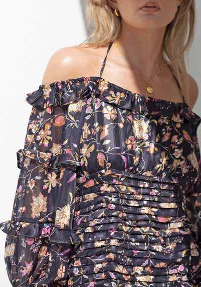 Night Chintz Billow Sleeve Floral Maxi Dress | Maxi Dress Australia