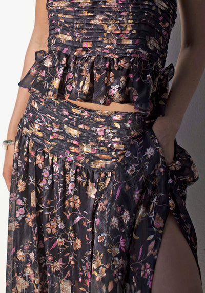 Night Chintz Maxi Skirt | Floral Maxi Skirt