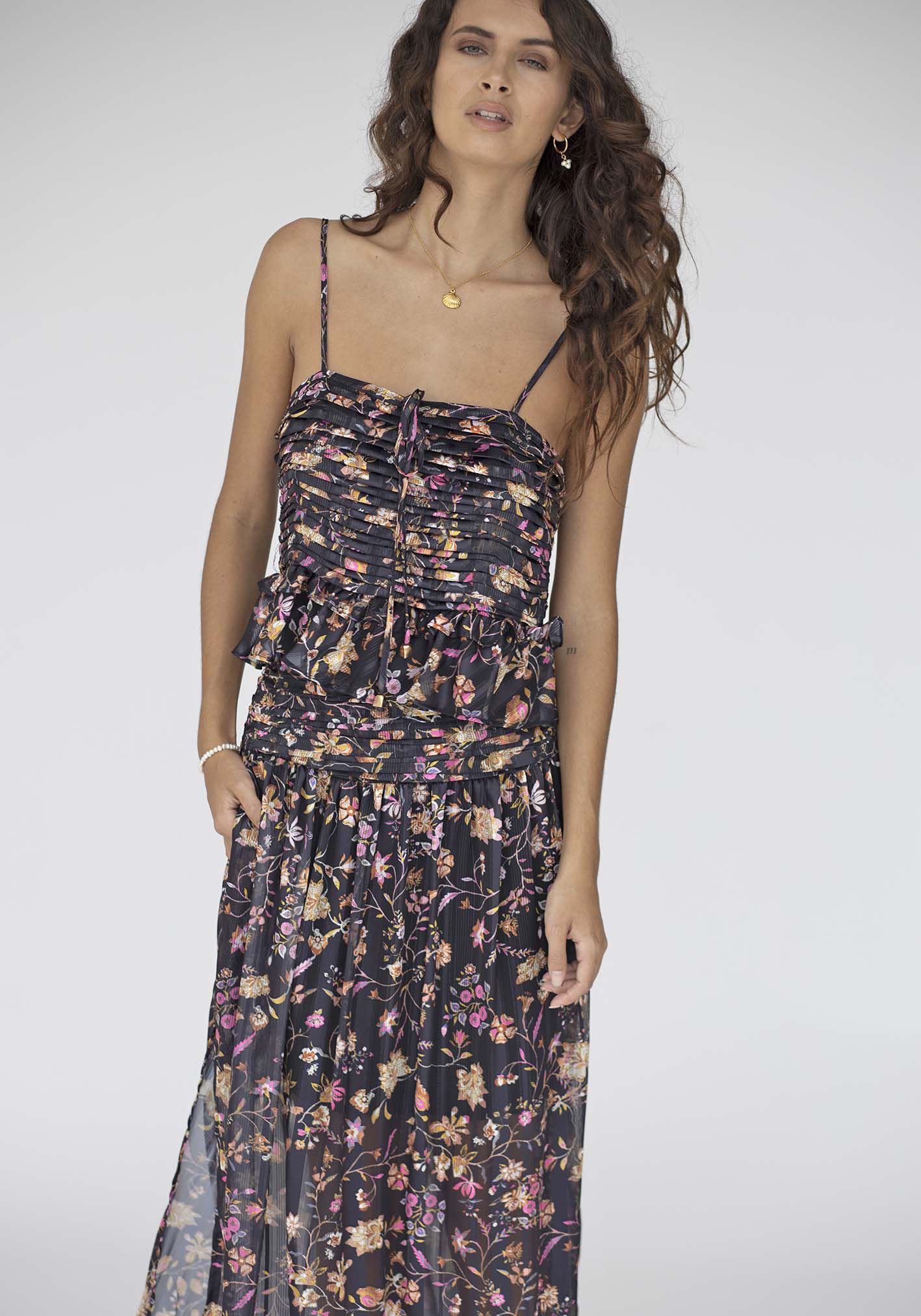 Night Chintz Cami and Maxi Skirt Set