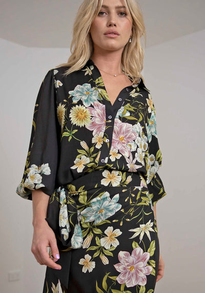 Night Garden Floral Blouse