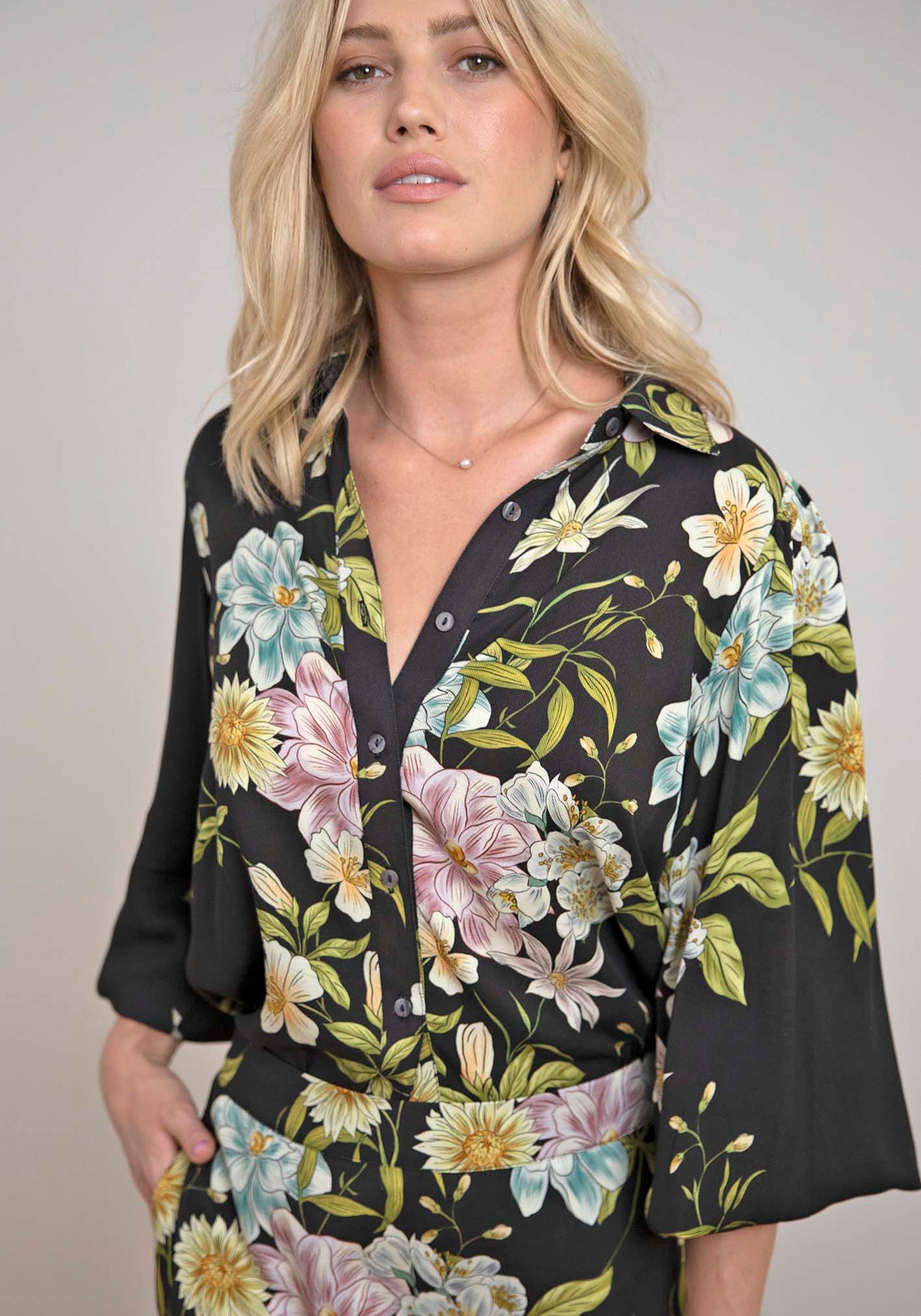 Night Garden Floral Blouse
